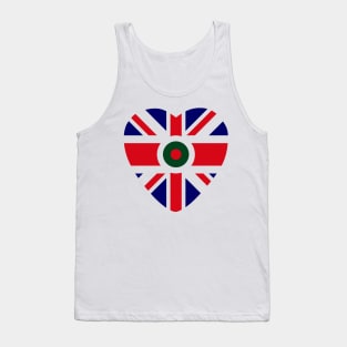 British Bangladeshi Multinational Patriot Flag Series (Heart) Tank Top